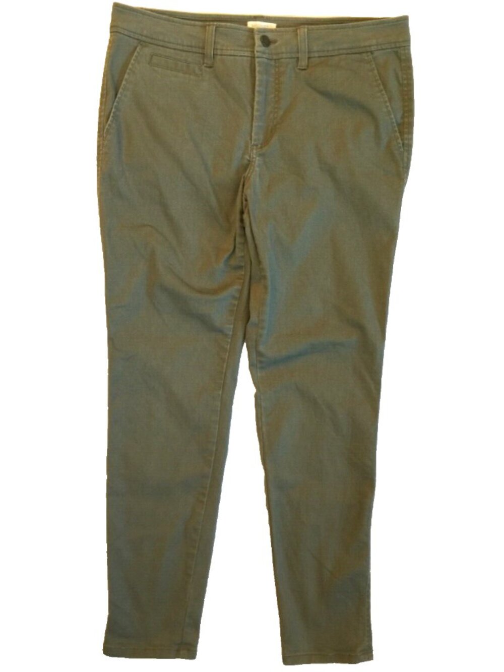 MARKET & SPRUCE OLIVE GREEN MID RISE SKINNY PANTS WOMENS 12 STRETCH COTTON BLEND